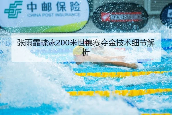 张雨霏蝶泳200米世锦赛夺金技术细节解析